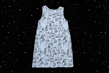 Abstract Face Off Shift Dress