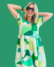 Piece Out Relaxed Dress GREEN OR VIOLET