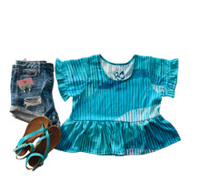 Stripe A Pose Ocean Teal