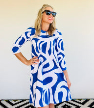 Santorini 3/4 sleeve Swing Dress