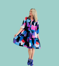 Piece Out Button Up Smocked Dress Dress GREEN OR VIOLET