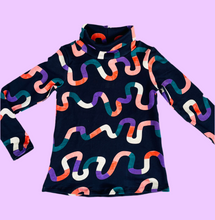 Snakes and Ladders Navy Sweater Cowl Neck