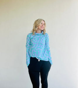 Twist & Shout Mint & Lavender Sweater