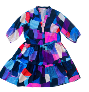 Piece Out Button Up Smocked Dress Dress GREEN OR VIOLET