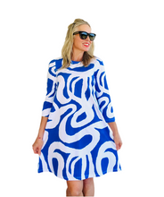 Santorini 3/4 sleeve Swing Dress