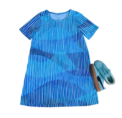 Stripe A Pose Short Sleeve Swing Dress ALL COLOURS