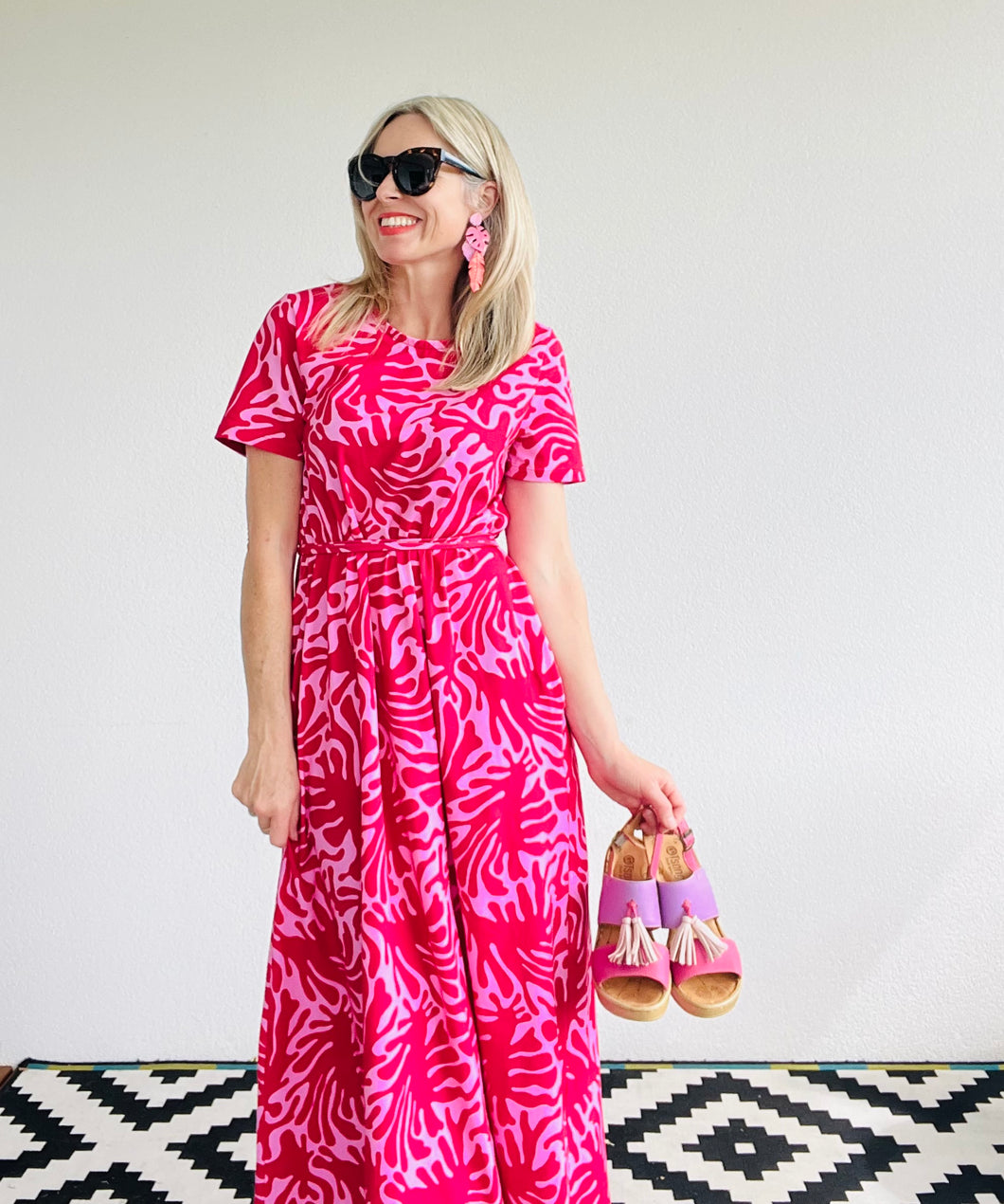 Mod Squad Raspberry Maxi Dress