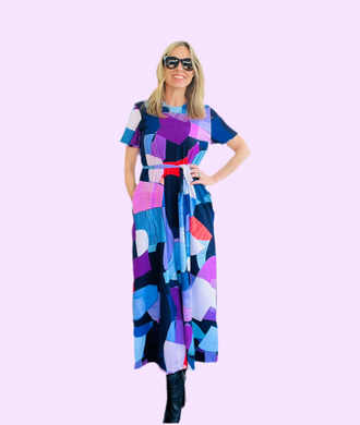 Piece Out Jersey Maxi Violet  Dress Violet