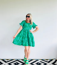 Mod Squad Green Ruffle Relaxed Dress