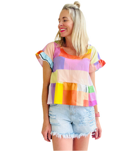 Peplum Top Ruffle Colour Lovers