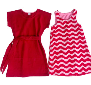 Cherry Pie Holiday Relaxed Linen Shift dress