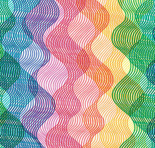 Sound Waves 3/4 sleeve Swing Dress