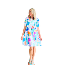 Sea Glass Ocean Tones Swing Dress