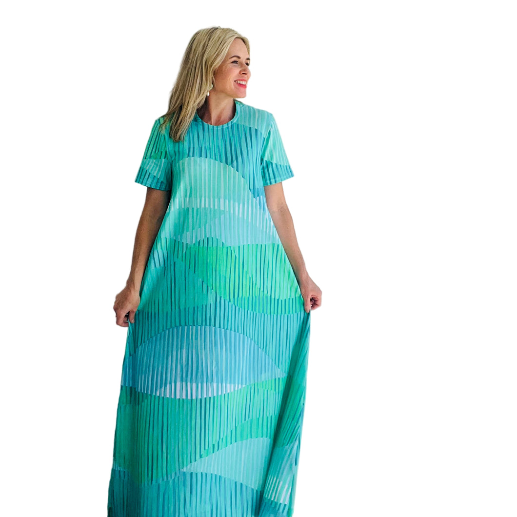 Stripe A Pose Jersey Maxi Dress ALL COLOURS