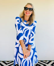Santorini 3/4 sleeve Swing Dress