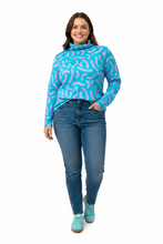Twist & Shout Mint & Lavender Sweater