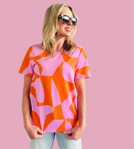 Light Pink & Orange Everyday Tee