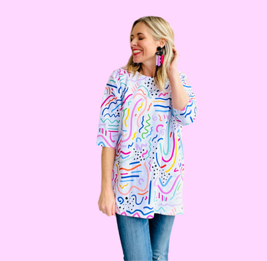 Go With The Flow Oversize Tunic White