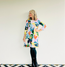 Cut It Out 3/4 sleeve Swing Dress
