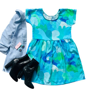 On Cloud 9 Blues Relaxed Dress