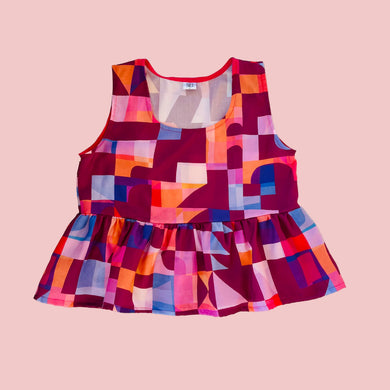 COMING SOON - Dusk Till Dawn Peplum Top Pink OR Blue