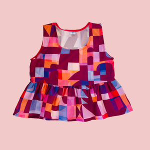 COMING SOON - Dusk Till Dawn Peplum Top Pink OR Blue