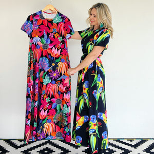 Night Garden Maxi Dress Black PRE-ORDER