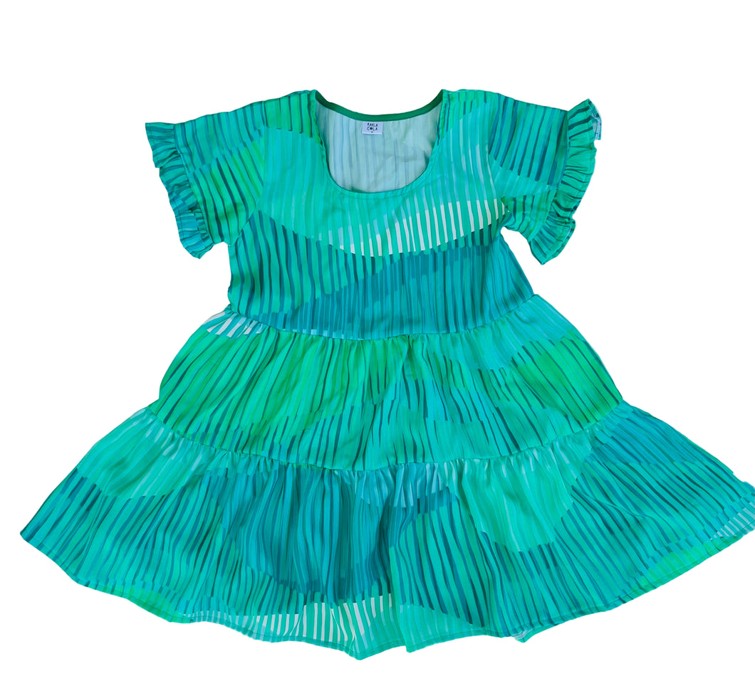 Stripe A Pose Ruffle Relaxed Dress