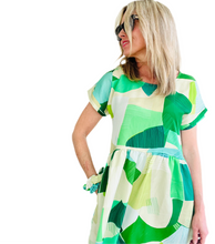 Piece Out Relaxed Dress GREEN OR VIOLET