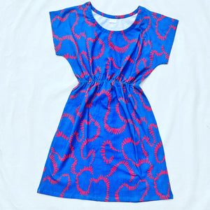 Domino Effect Blue & Coral Tee Dress