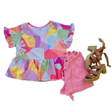 Peplum Top Ruffle Colour Lovers