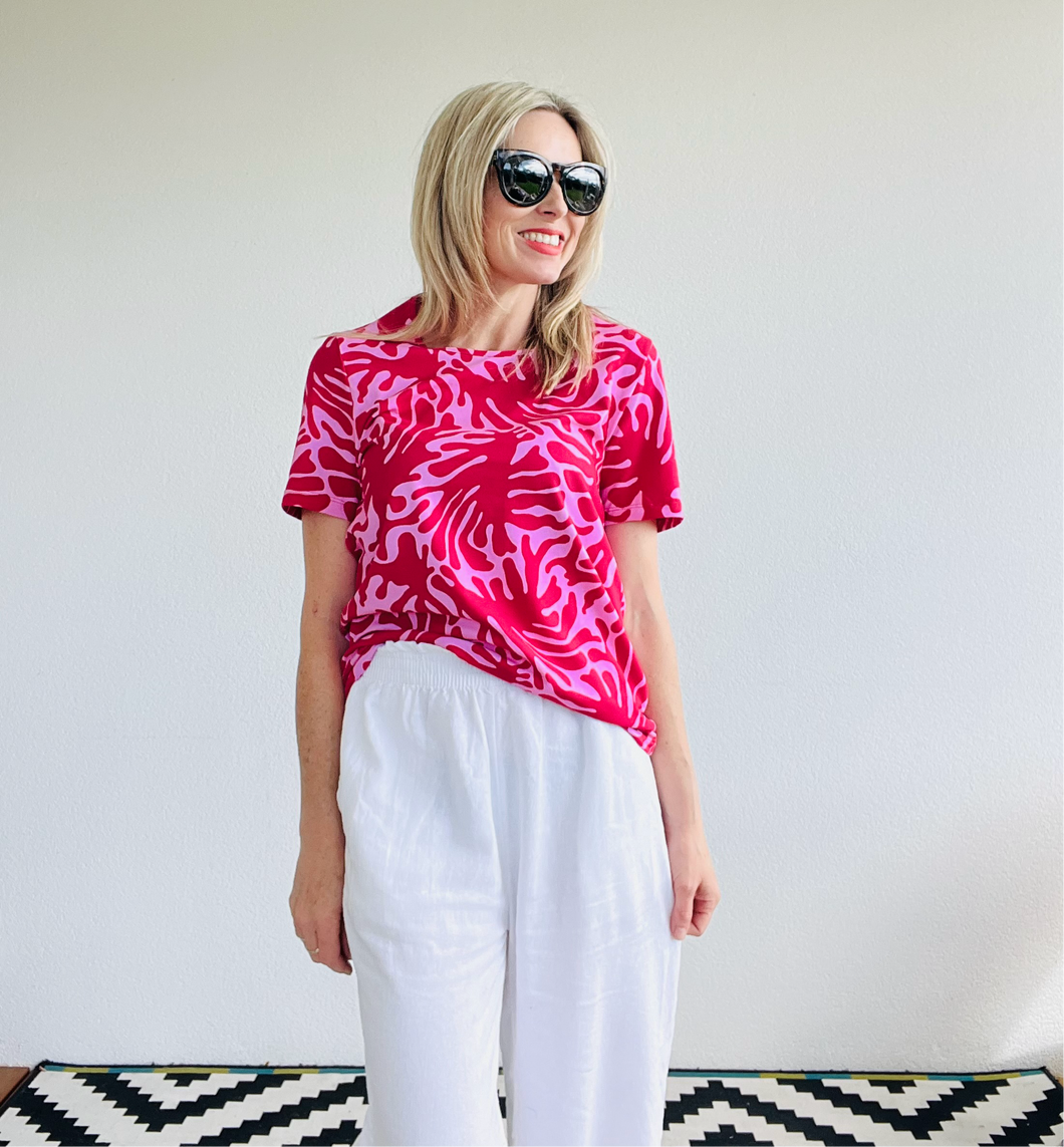 Mod Squad  Everyday Tee Raspberry