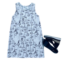 Abstract Face Off Shift Dress