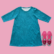 Coral Crush 3/4 Sleeve Jersey Swing Dress BOTH Colours