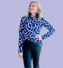 Twist & Shout Navy & Lilac Sweater