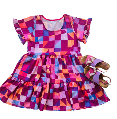 Dusk Till Dawn Ruffle Relaxed Dress - Pink OR Blue