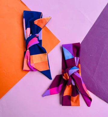 Dusk Till Dawn Stretch Jersey Hair Tie Pink OR Blue