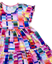 Prismatic  Ruffle Relaxed Dress