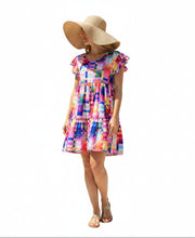 Prismatic  Ruffle Relaxed Dress