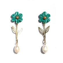 Emerald Green Floral Drops