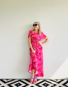 Mod Squad Raspberry Maxi Dress