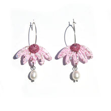 Blossom Pearl Hoop Earrings Pink
