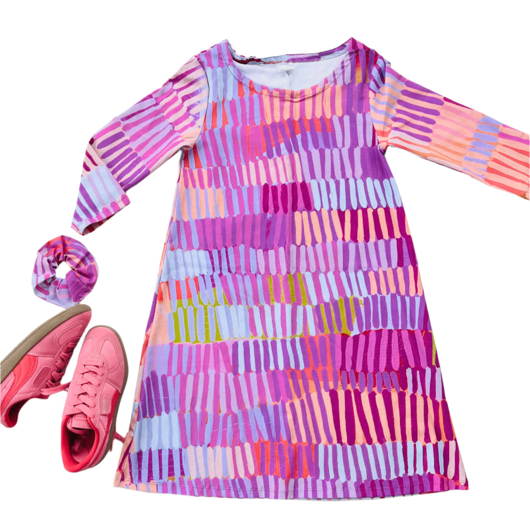 Raspberry Sorbet Winter Swing Dress