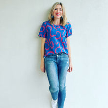 Domino Effect Everyday Tee Blue & Red