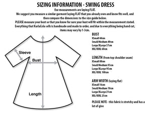 Twist & Shout Navy & Lilac 3/4 sleeve Swing Dress