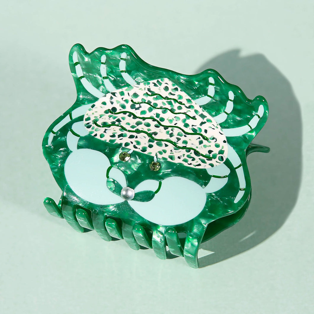 Got Crabs  Hair Clip Green