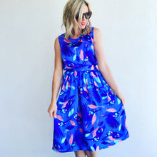 Come Fly With Me blue silk midi skirt