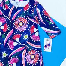 Native Blooms Blue Swing Dress