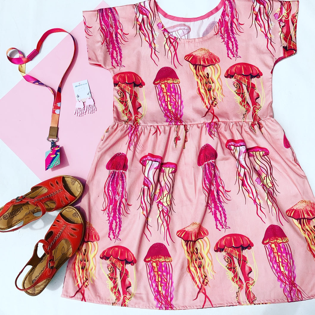 Peach You Wish Jellyfish Relaxed Dress