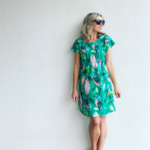 Come Fly With Me green Tee Dress